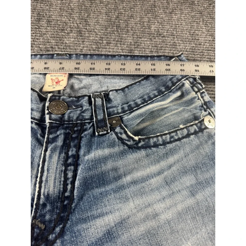 Vintage True Religion Billy Super T Jeans Mens 36x32 Bootcut Blue USA Made Y2K